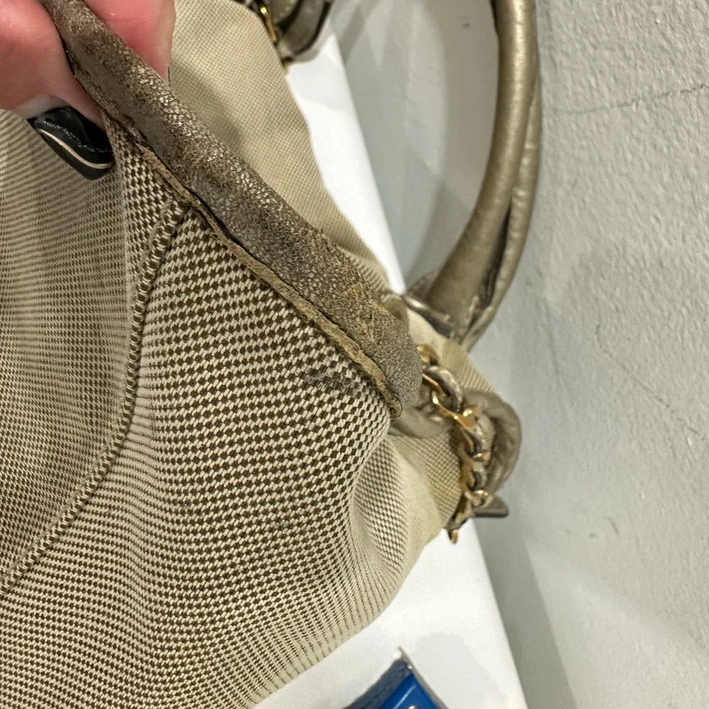 Chloe Metallic Champagne Satchel Bag - Picture 8 of 15